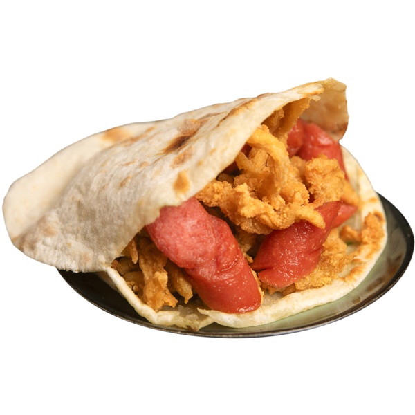 雞柳燒餅夾熱狗